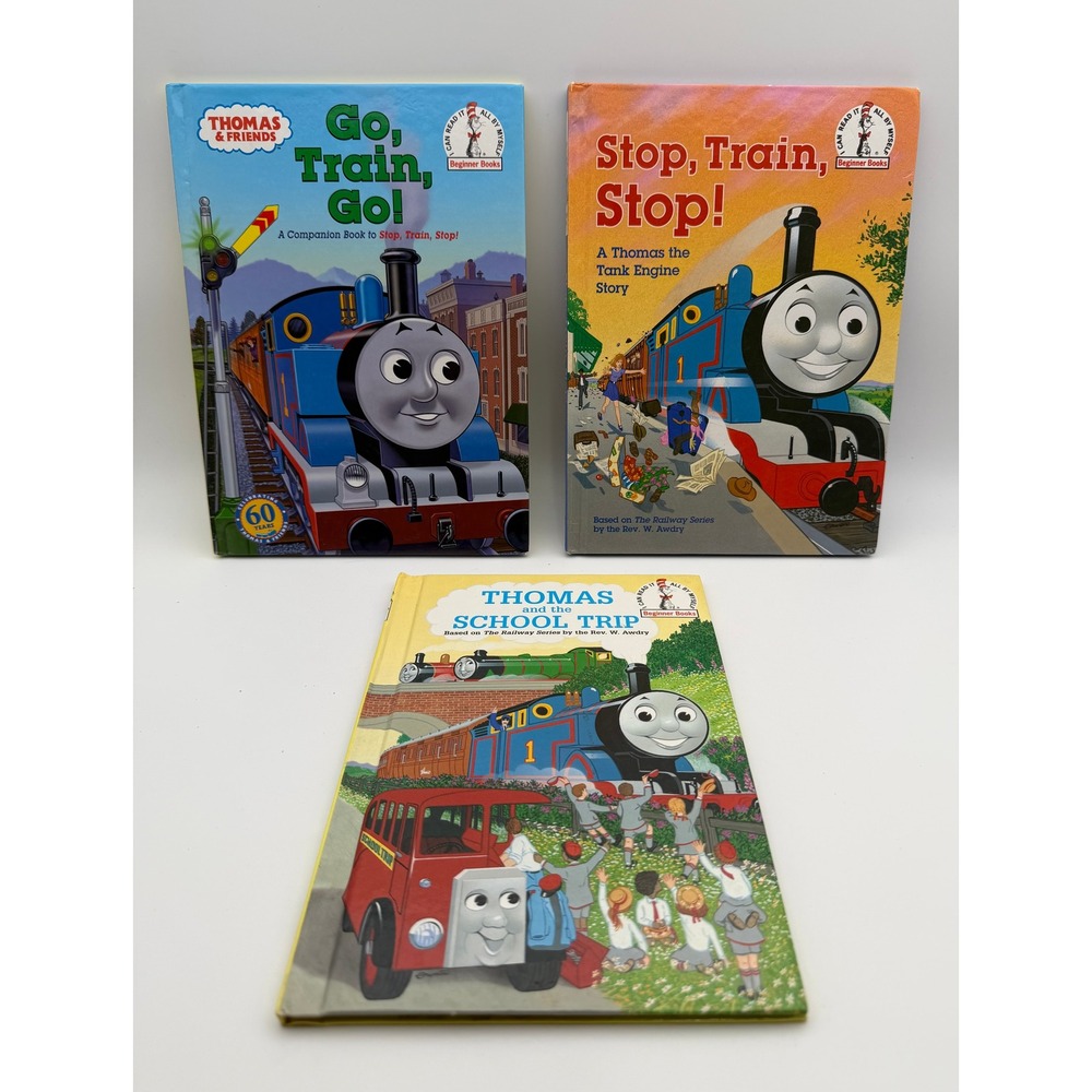 Thomas and Friends Beginner Books Lot 3 Stop Train Stop Go Train Go School Trip